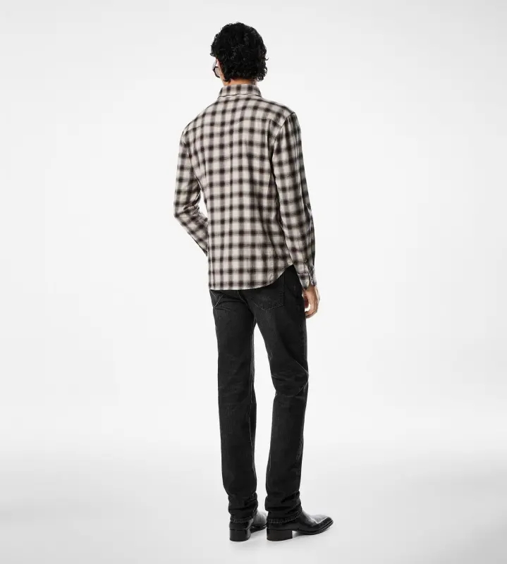 CHECK WESTERN SHIRT BROWN & CHALK online